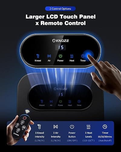 Foot Massager with Heat and Remote, Shiatsu Deep Kneading Feet Massager for Plantar Fasciitis & Neuropathy, Foot Warmer, Gifts for Mom Women Men Dad, Fits Up to Men Size 12 thumbnail 2