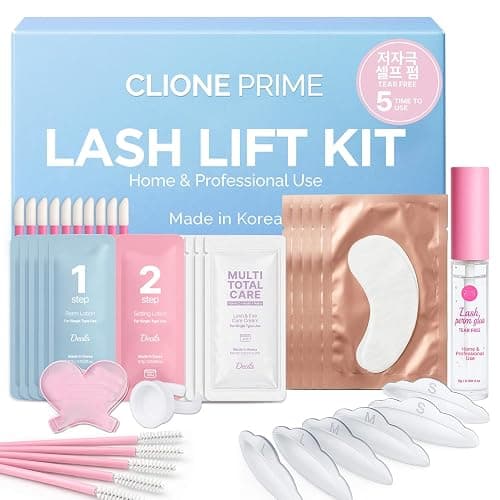 Korean Lash Lift Kit - 5 Sets At Home Eyelash Perm Kit with Upgraded Glue, Eyelash Lift, DIY Lash Perm Easy for Beginner & Professional, Semi Permanent Perming Wave Suitable For Salon & Home - Image 1
