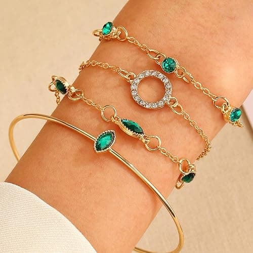 NEWITIN 49 Pieces Gold Jewelry Set for Women Fashion Costume Jewelry Gold Plated Necklace Bracelet Ring Earrings Set for Women thumbnail 5