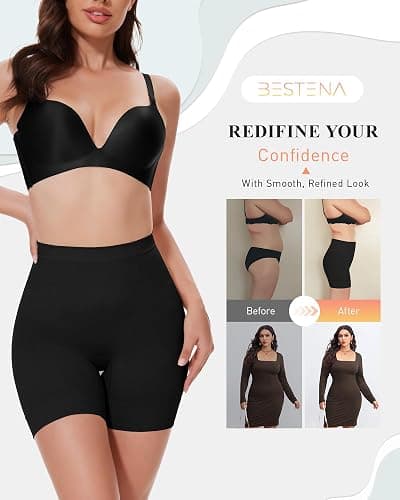 BESTENA Shapewear Shorts,Mid-Waist Body Shaper Shorts,Womens Shapewear Tummy Control,Seamless Shapewear for Under Dresses thumbnail 5