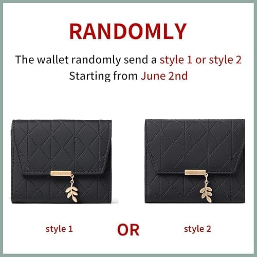 RNIEGA Small Wallet Women Leather RFID Blocking Card Holder Compact Wallet Zipper Coin Pocket with ID Window thumbnail 3