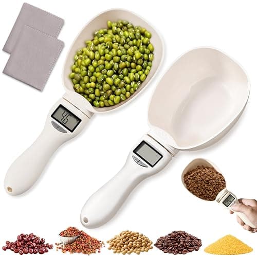 2pcs Digital Measuring Spoon Scale,Electronic Measuring Spoon 800g/0.1g High Precision with Screen,Adjustable Measuring Spoon for Cooking, Pet Food,Daily Meals - Image 1