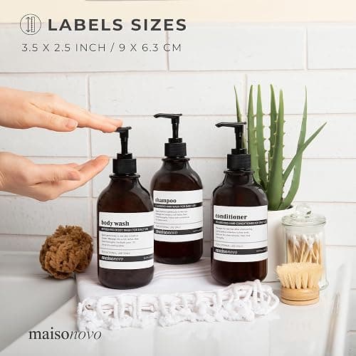 MaisoNovo Waterproof Labels for Bottles Vintage Design - 6pc Mix Pack thumbnail 3