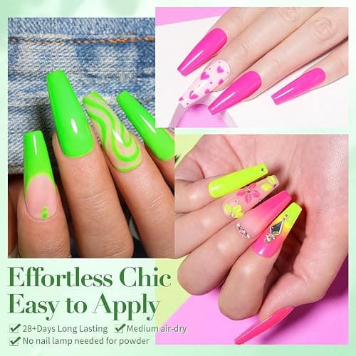 Born Pretty Acrylic Powder Set 36 Colors Spring Summer Acrylic Nail Powder Nude Pink Red Green Blue Purple Yellow Professional Polymer 3D Nail Art Kit for French Extension Carving Christmas Gift Set thumbnail 7