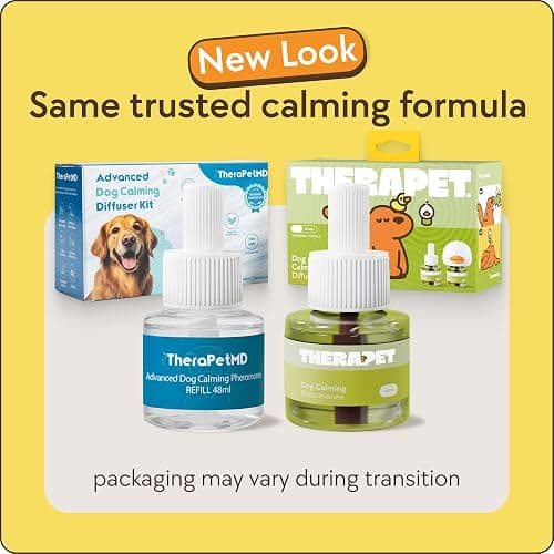 TherapetMD Dog Calming Diffuser - for Stress, Destructive Behavior, Pee Accidents, Separation Anxiety, Barking, Aggression & Chewing - 2 count Refill Included 30-Day each - Packaging May Vary thumbnail 2
