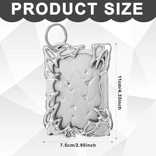JIYIN Photocard Holder, Kunststoffe Unregelmäßig Rahmen Kpop Photocard Holder Kpop Keychain ID Card Holder Badge Holder Y2K Fotokartenhalter thumbnail 3
