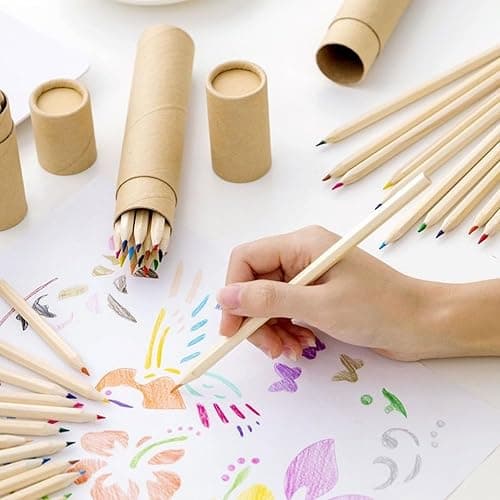 4Pack Mini Drawing Colored Pencils for Kids with Sharpener, Portable Color Pencils in Tube Drawing Pencil Bulk for Children Adults Artists Writing Sketching Painting Classroom School Supplies. thumbnail 2