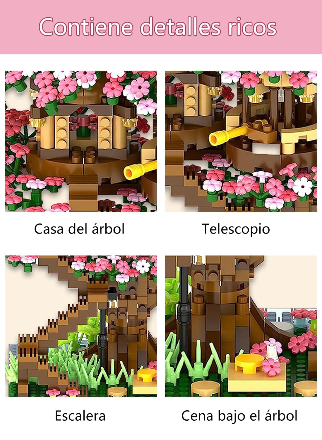 Bloques de Construcción de Flor de Cerezo 2008 Piezas, Juego de Bloques de Bonsái, Mini Bloques de Árbol Artificial Decoración Hogar y Oficina, Idea Regalo para Mujere y Hombre, Juguete para 8+ Años thumbnail 5