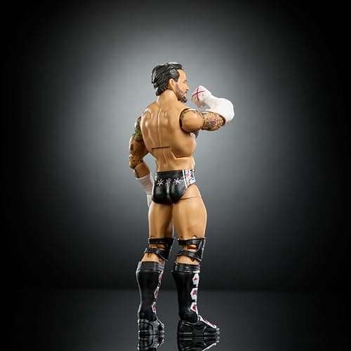 ​Mattel WWE Elite Collection Top Picks Action Figures & Accessories Set, 6-inch Collectible CM Punk with Swappable Hands & Ring Gear​ thumbnail 5
