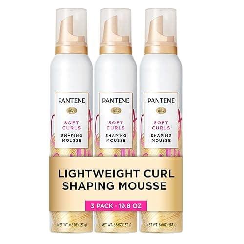 Pantene Curl Mousse For Curly Hair, Tames Frizz for Soft Touchable Curls, 6.6 Oz Each (Pack of 3) - Curl Mousse