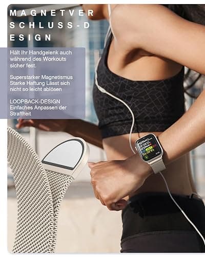 OULUOQI Ersatzarmband Kompatibel mit Apple Watch Armband 40mm 42mm 41mm 38mm 46mm 45mm 44mm Damen Herren, Einstellbar Edelstahl Metall Armbänder für iWatch Series 11 10 9 8 7 6 5 4 2 SE 3 Ultra 3 thumbnail 5