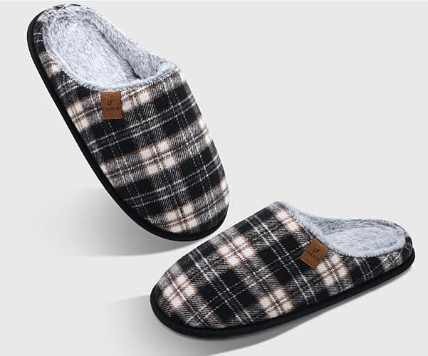 COFACE Unisex Mens Womens Cozy Memory Foam Scuff Slippers Casual Slip On Warm House Shoes Indoor/Outdoor Sandal Slippers With Arch Support Rubber Sole Size 4-15 thumbnail 7