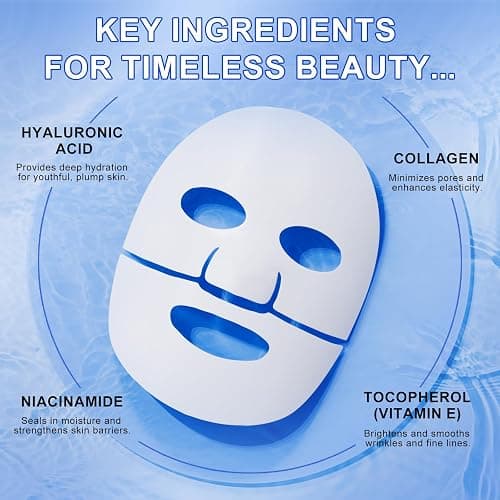 Collagen Face Mask, Deep Collagen Anti Wrinkle Lifting Mask Collagen Mask Overnight, 6 Pack thumbnail 4