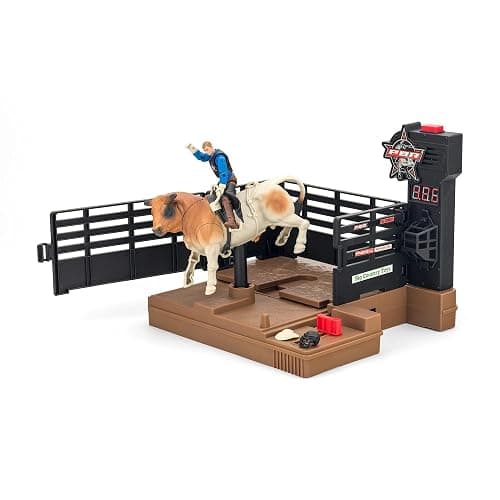 Big Country Toys PBR® Bucking Bull & Rider Playset – Interactive Bull Riding Toy with Chute Gate, Timer, Sound Effects & Play-by-Play Announcer thumbnail 3