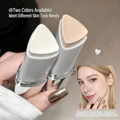 2 in 1 White Korean Color Changing Foundation Stick with Brush, Cover Cream Stick Foundation, Moisturizing Long-Lasting Hydration Makeup, Light Coverage Concealer, (01-Ivory White) thumbnail 5