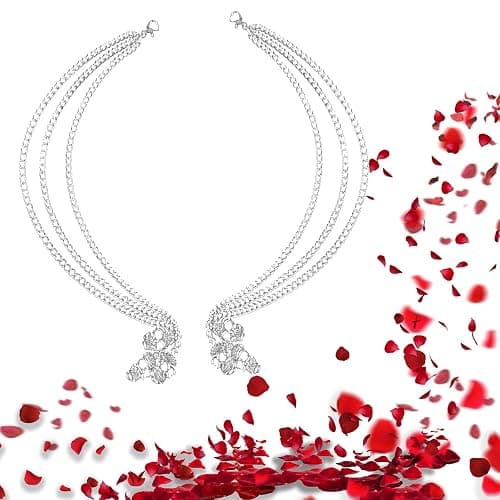 Gownsella 2 Stück Schuh Charms Kette – Punk Schuhschmuck für Sneaker & Boots, Schnürsenkel Anhänger mit Clip, DIY Zubehör thumbnail 2