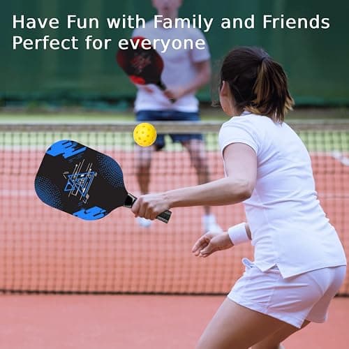 AOPOUL Pickleball Set with 4 Premium Wood Paddles, Cushion Comfort Grip, 4 Cooling Towels, 4 Pickleball Balls & Carry Bag, Pickle Ball Paddle for Men Women thumbnail 7