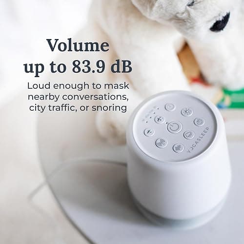 Yogasleep Duet White Noise Sound Machine & Night Light, 30 Natural Sounds,Bluetooth-Wireless Speaker for Travel,Office Privacy,Concentration,Sleep Aid for Adults & Baby, Registry & Nursery Gift,White thumbnail 6