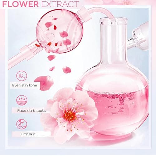Skincare Gifts For Teenage Girls,Cherry Blossom Skincare Sets,Facial kit,Pamper Sets For Women Gifts,Skin Care Sets & Kits (One Size, Cherry Blossom-SetA-Base Moisturizing) thumbnail 3