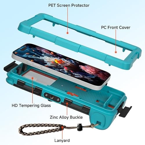 2026 Upgrade Universal Waterproof Phone Case for Snorkeling and Diving [50ft/15m] Underwater Phone Case for iPhone 17/16/15/14 Pro Max and Galaxy S25/S24/S23 Universal Underwater Photo & Video Blue thumbnail 6