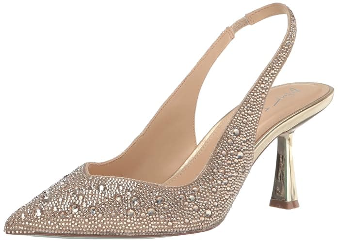 Betsey Johnson Womens SBCLARK Rhinestone Pointed Toe Pumps - Image 1