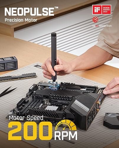 Fanttik E1 Max Electric Screwdriver, Mini Precision Screwdriver Set, 50 Magnetic Bits, Magnetic Storage, 5/32‘’Hex, Repair Tool Kit for Electronics Phone Camera Laptop Watch (Grey) thumbnail 4