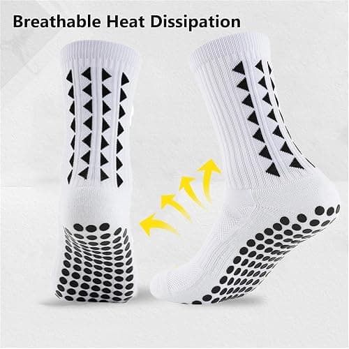OnseToday 3 Pairs Non Slip Football Socks, Football Grip Socks for Men, Soccer Socks with Rubber Dots for Yoga Running Hiking thumbnail 4