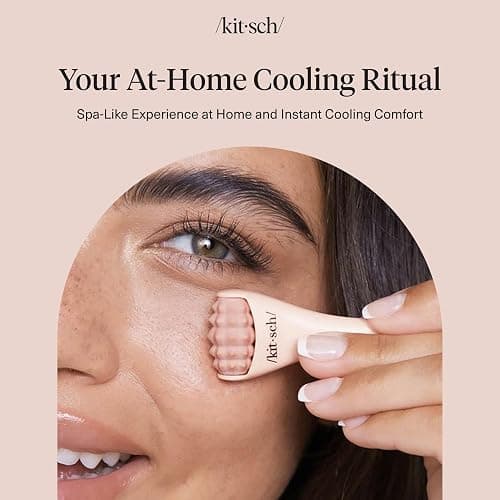 Kitsch Mini Ice Roller for Face Tool Set – Cooling Face Rollers - Blush | Stainless Steel Ice Face Roller to Reduce Puffiness, Redness & Headaches – Cooling Ice Roller for Face Women for Skin Care thumbnail 9