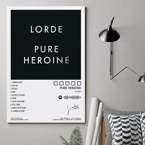 FIMGLK Lorde Poster Pure Heroine Album Cover Posters for Room Aesthetic Canvas Wall Art for Teens Room Decor12x18inch(30x45cm), Unframe-style-1 thumbnail 6