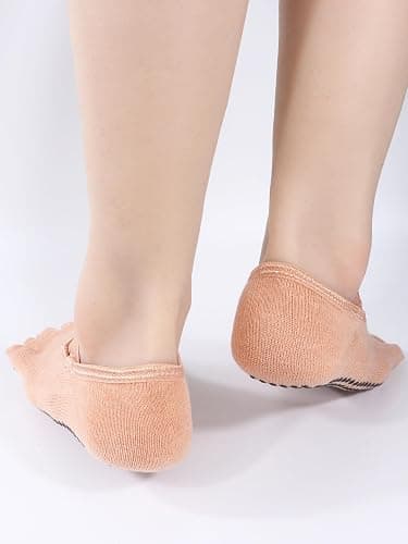 PAPAJIANG 1/2 Pairs Yoga Pilates Socks for Women Non Slip Grips Socks Woman | Grippy Barre Gripper Five Toe Socks Woman US Size 5-8.5 thumbnail 6