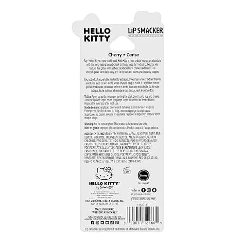 Lip Smacker Hello Kitty So Jelly Lip & Cheek Tint, Moisturizing Sheer & Buildable Color, Fun Bouncy Jelly Texture, Sweet Cherry Flavor - Cherry - Cherry thumbnail 7