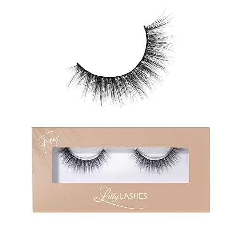 Lilly Lashes Everyday Blushing Natural Lashes, Faux Mink Natural Eyelashes, False Eyelashes Everyday Use, Individual Lashes Reusable up to 20x, No Lash Glue Included (13mm) - Image 1