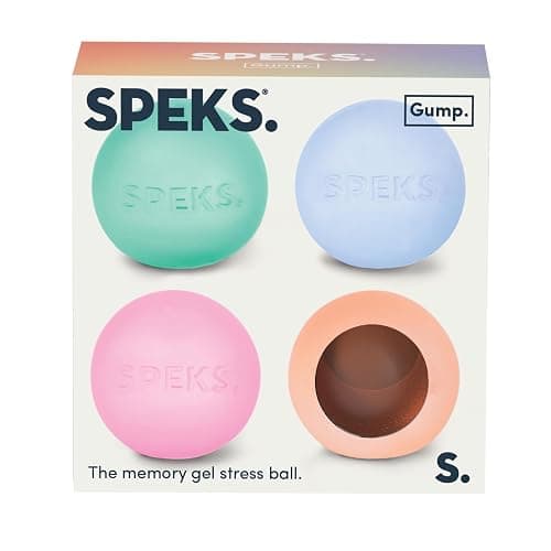 Speks Mini Gump Stress Balls | Ultra Soft Squishy Fidget Toy for Adults & Teens | Stress Relief & Desk Toy | Prism, 4 Pack - Image 1