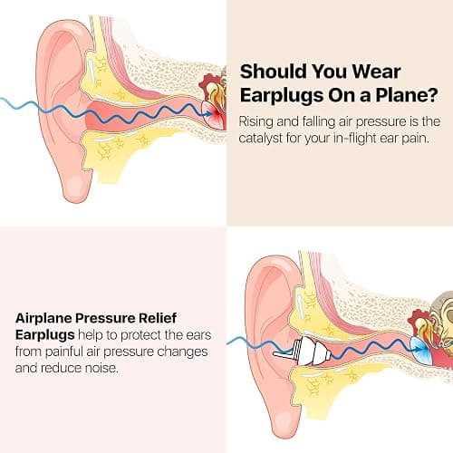 Softvox Ear Plugs for Airplane Pressure Relief & Prevent Ear Pain - Flying Travel Essentials - Comfortable Reusable Plane Earplugs for Adults/Teens 12+ with Small Ear-canals, 25dB Noise Reduction thumbnail 3