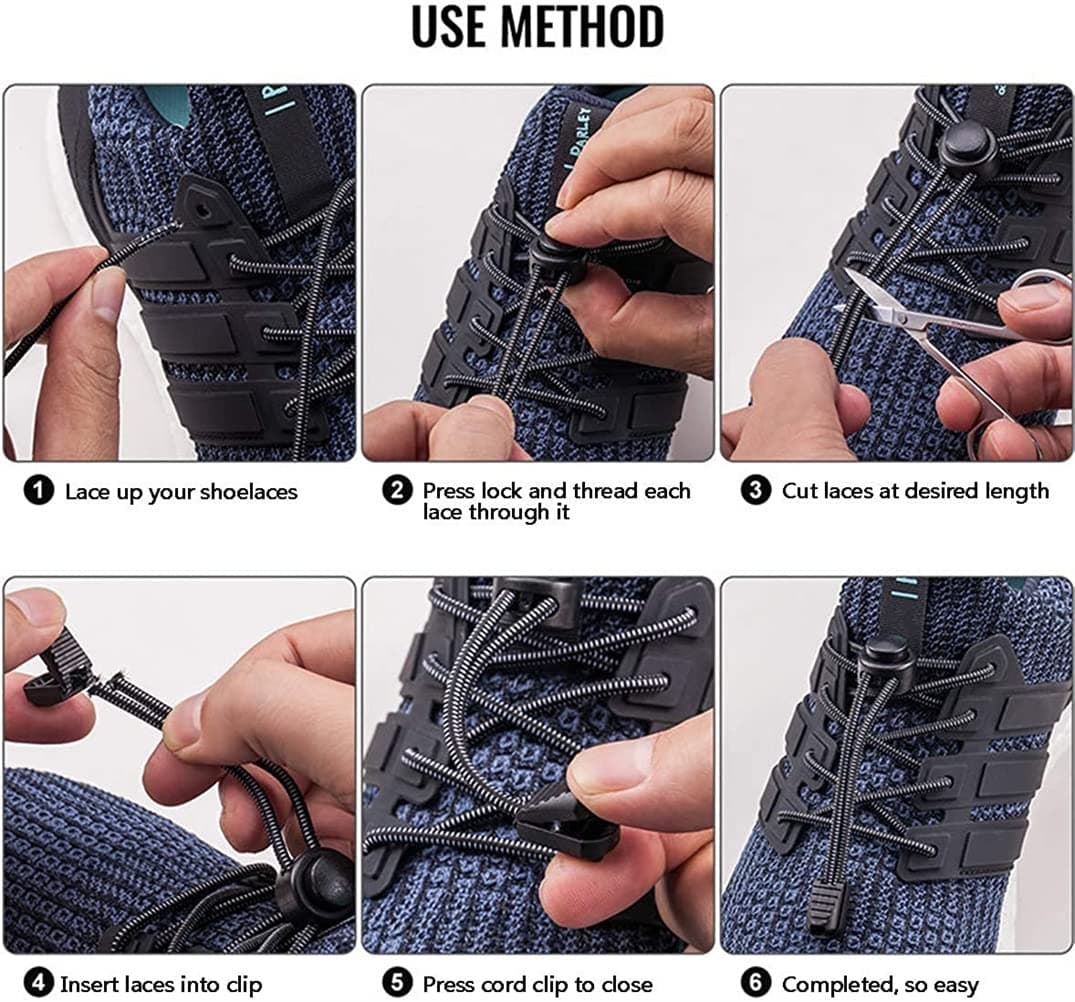 Elastic Shoe Laces No Tie Adjustable Tieless Rubber Shoelaces for Kids and Adults thumbnail 4
