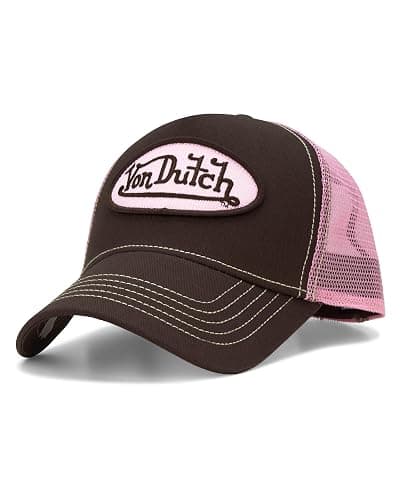 Von Dutch Unisex Trucker Hat - Curved Bill Mesh Back Retro Classic Adjustable Snapback Baseball Cap for Men and Women - Image 1
