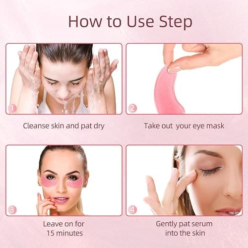 USTELIR Under Eye Patches, 40 Pairs Eye Mask for Dark Circles, Puffy Eyes, Undereye Bags,Wrinkles,Eye Mask Patches with Rose, Eye Treatment Skin Care for Men & Women Gift thumbnail 6