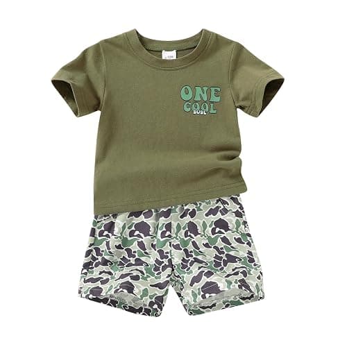 Happy Town Baby Boy Summer Clothes One Happy Dude 1st Birthday Outfits Smile Cool Short Sets - Image 1