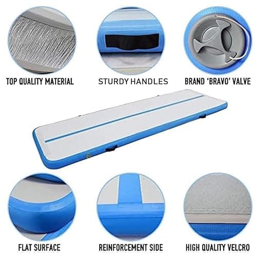 DAIRTRACK Inflatable Gymnastics Air Mat 10ft/13ft/16ft/20ft Tumble Track Tumbling Mats for Home Use/Gym/Training/Cheerleading/Yoga/Water thumbnail 4