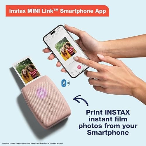 Fujifilm Instax Mini Link 3 Smartphone Printer Sage Green + Fuji Film Value Pack (20 Sheets)+ Shutter Accessories Bundle, Incl. Protective Case, 20 Sticker Frames, USB Type C Cable thumbnail 7