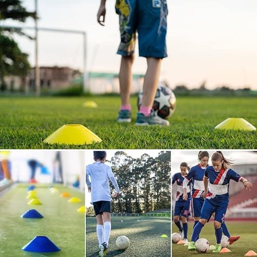 25/50/100pcs Disc Cones, Agility Soccer Cones with Carry Bag and Holder | for Sports Training, Football, Soccer, Basketball, Coaching, Practice Equipment thumbnail 6