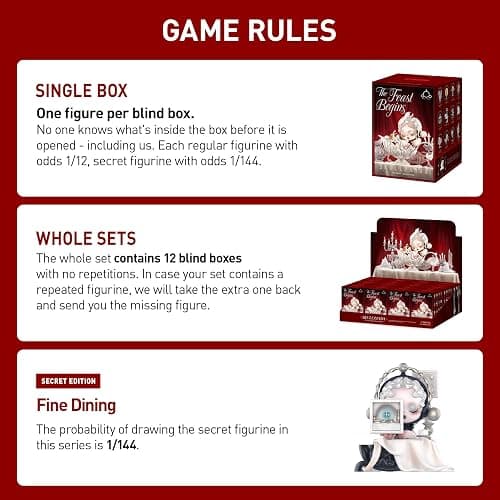 POP MART SKULLPANDA The Feast Begins Series Blind Box Figures, Collectible Toys Home Decorations, Holiday Birthday Gifts for Girls and Boys, Single Box thumbnail 4