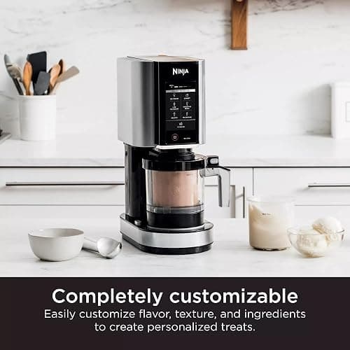 SharkNinja NC301 CREAMi 7-In-1 Ice Cream Maker with 7 Custom Frozen Treat Modes and Easy 3-Step Treat Preparation, Cloud Silver (Renewed) thumbnail 5
