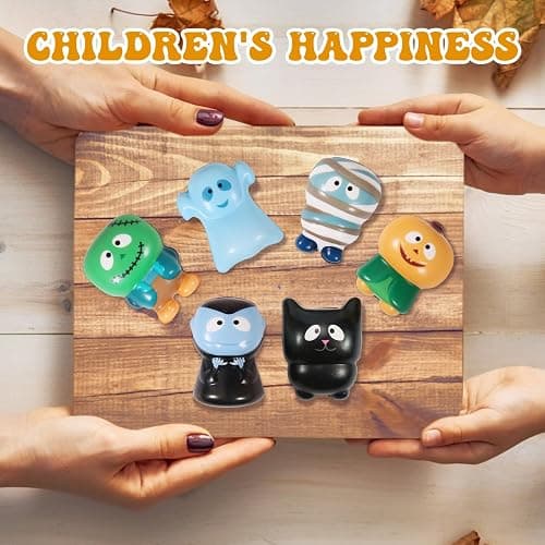 New 6 Packs-Halloween Squishies Toys Slow Rising Party Favors:Pumpkin,Zombie,Black Cat,Mummy,Vampire,Ghost Halloween Treat Bag Classroom Prizes,Stress Relief Toys for Kids Toddlers Gift thumbnail 9