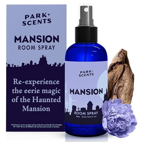 Park Scents Mansion Fragrance Room Spray – Theme Park Scented Air Freshener Spray with Peony, Violet, Plum, Leather, Patchouli, Aged Wood, Amber, Musk, Vanilla – Friend Birthday Gifts for Women (4oz) - Image 1