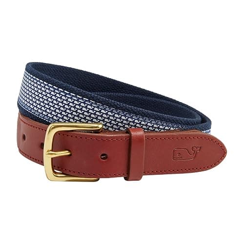 vineyard vines Men's Micro Whale Classic Canvas Club Belt - Image 1