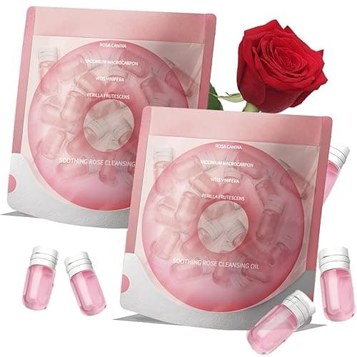 Zdiwond Cleansing Oil Makeup Remover - Natural Deep Cleanser for Face, Travel Size Mini Bottles, Portable Skincare for Gentle Facial Oil for All Skin Types (Rose,40) - Rose - 40