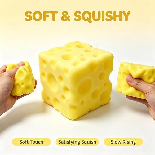 Nkde Cheese Squishy Dumpling Crunchy Butter Squishy Butter Squeeze Toys | Squishy Squishys Design Simulation of Bread Shape Slow Rising Stress Relief Cheese Squishy thumbnail 5
