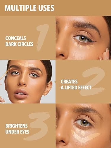 SHEGLAM 12HR Full Coverage Concealer Matte Finish Concealer Stick for Under Eye and Dark Circles - Linen thumbnail 4