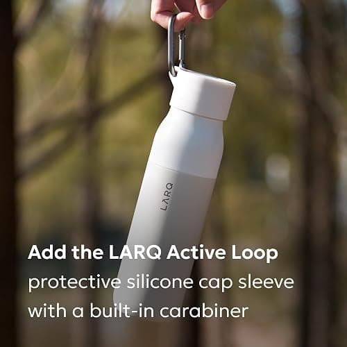 LARQ Bottle Twist Top 17oz - Insulated Stainless Steel Water Bottle | BPA Free | Reusable Water Bottle for Camping, Office, and Travel | Keep Drinks Cold and Hot, Himalayan Pink thumbnail 7